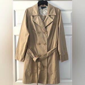 Sonoma Minimalist Belted Trench Coat Normcore Size XL EUC